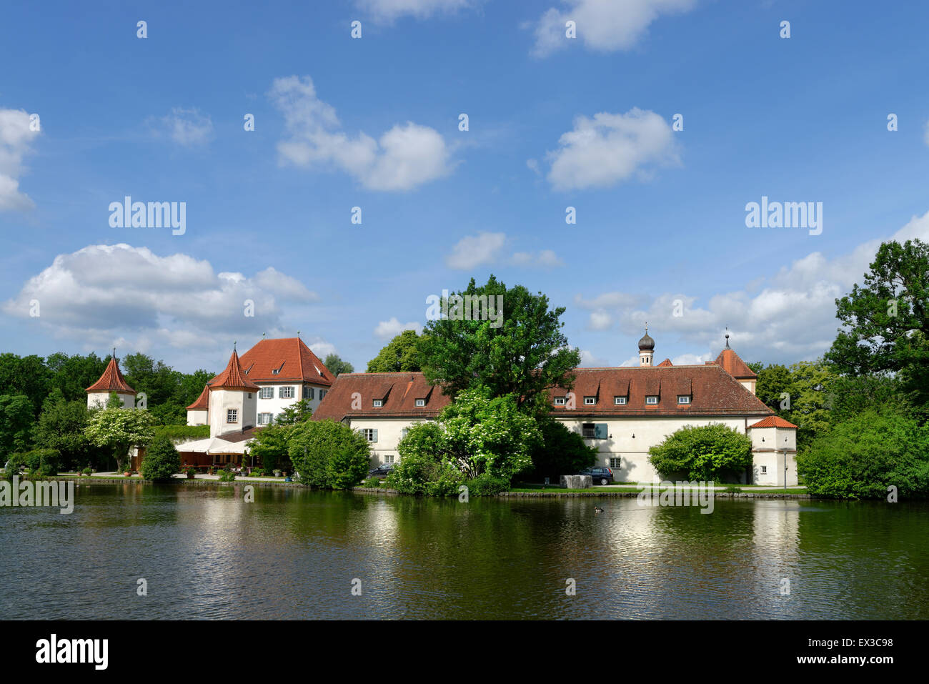 Château Blutenburg, Munich, Haute-Bavière, Bavière, Allemagne Banque D'Images