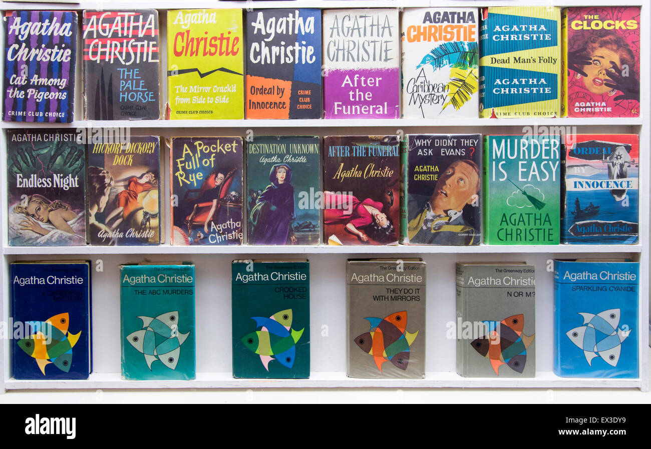 Histoires de détective d'Agatha Christie dans le musée de Torquay, Torquay, Devon, dans le sud de l'Angleterre, Angleterre, Royaume-Uni Banque D'Images