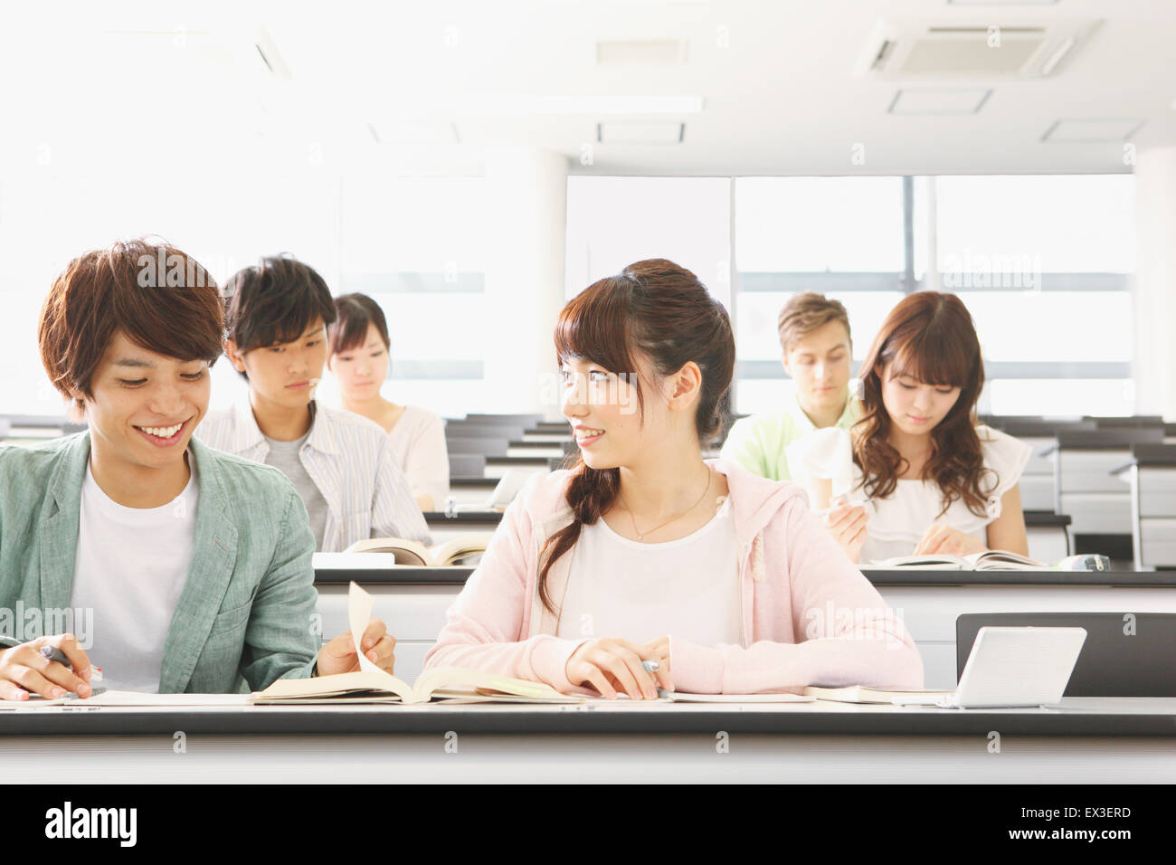 Les élèves de la classe de l'université Banque D'Images