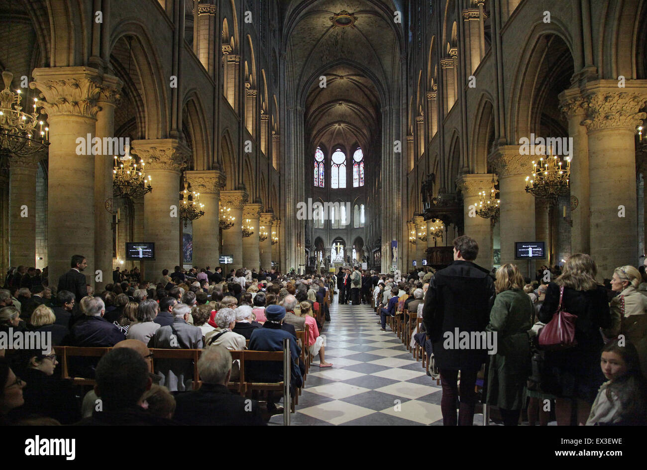 Notre-Dame de Paris. Cathédrale notre-Dame. Notre-Dame Paris France. Avant l'incendie de 2019. Banque D'Images