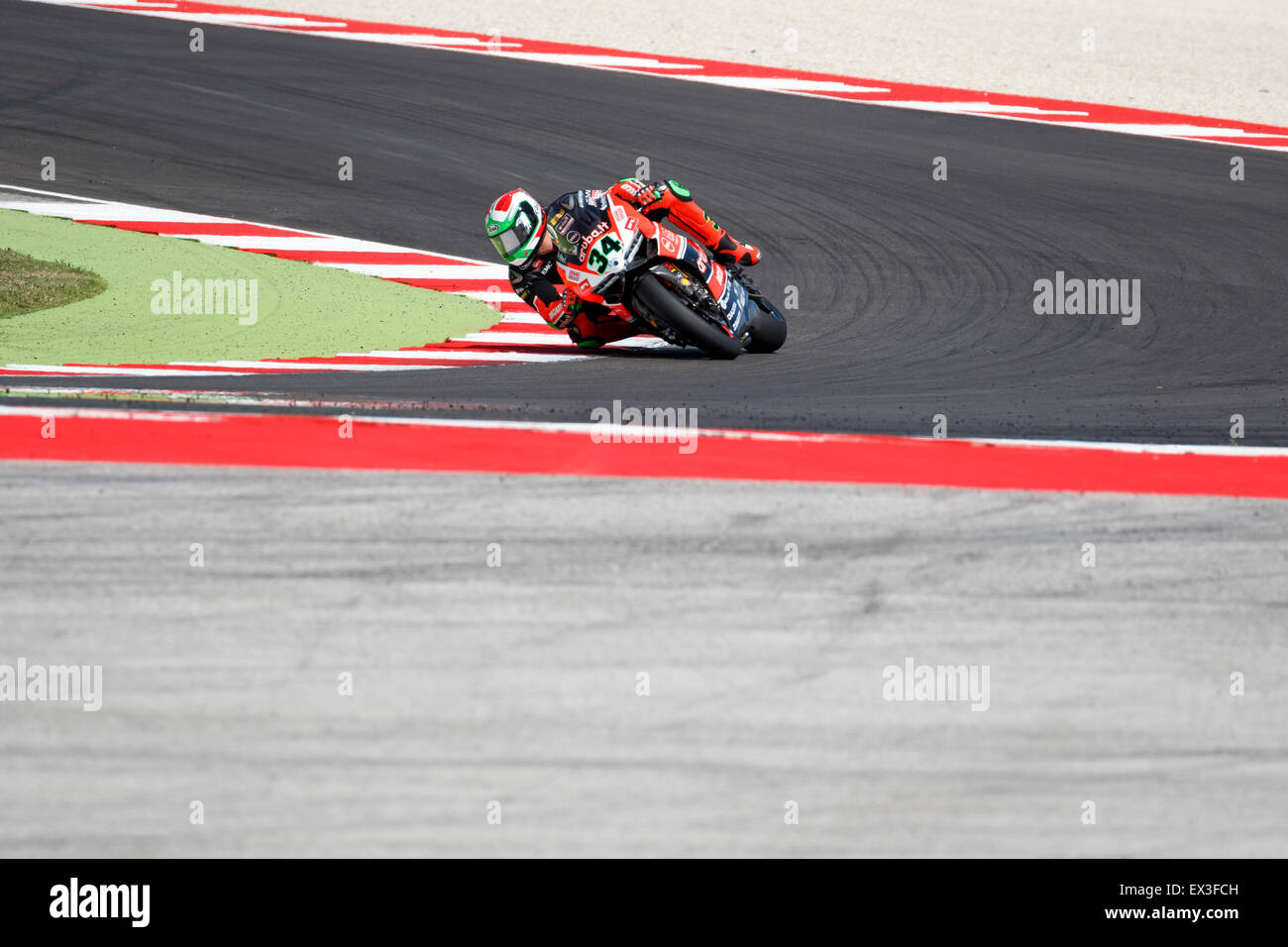 Misano Adriatico, Italie - 21 juin 2015 : Ducati Panigale R d'Aruba.il Racing-Ducati Équipe SBK, entraîné par Davide Giugliano Banque D'Images