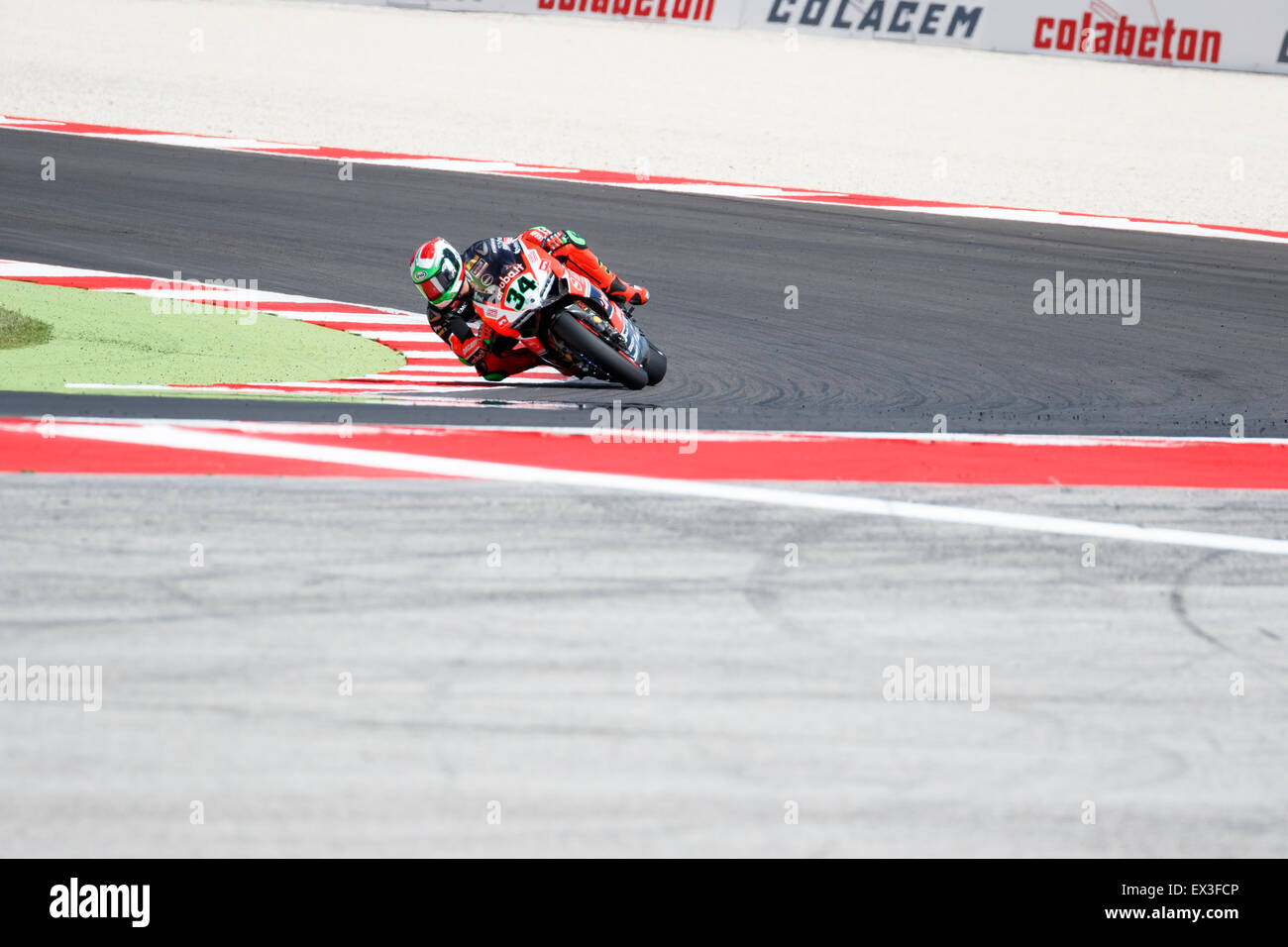 Misano Adriatico, Italie - 21 juin 2015 : Ducati Panigale R d'Aruba.il Racing-Ducati Équipe SBK, entraîné par Davide Giugliano Banque D'Images