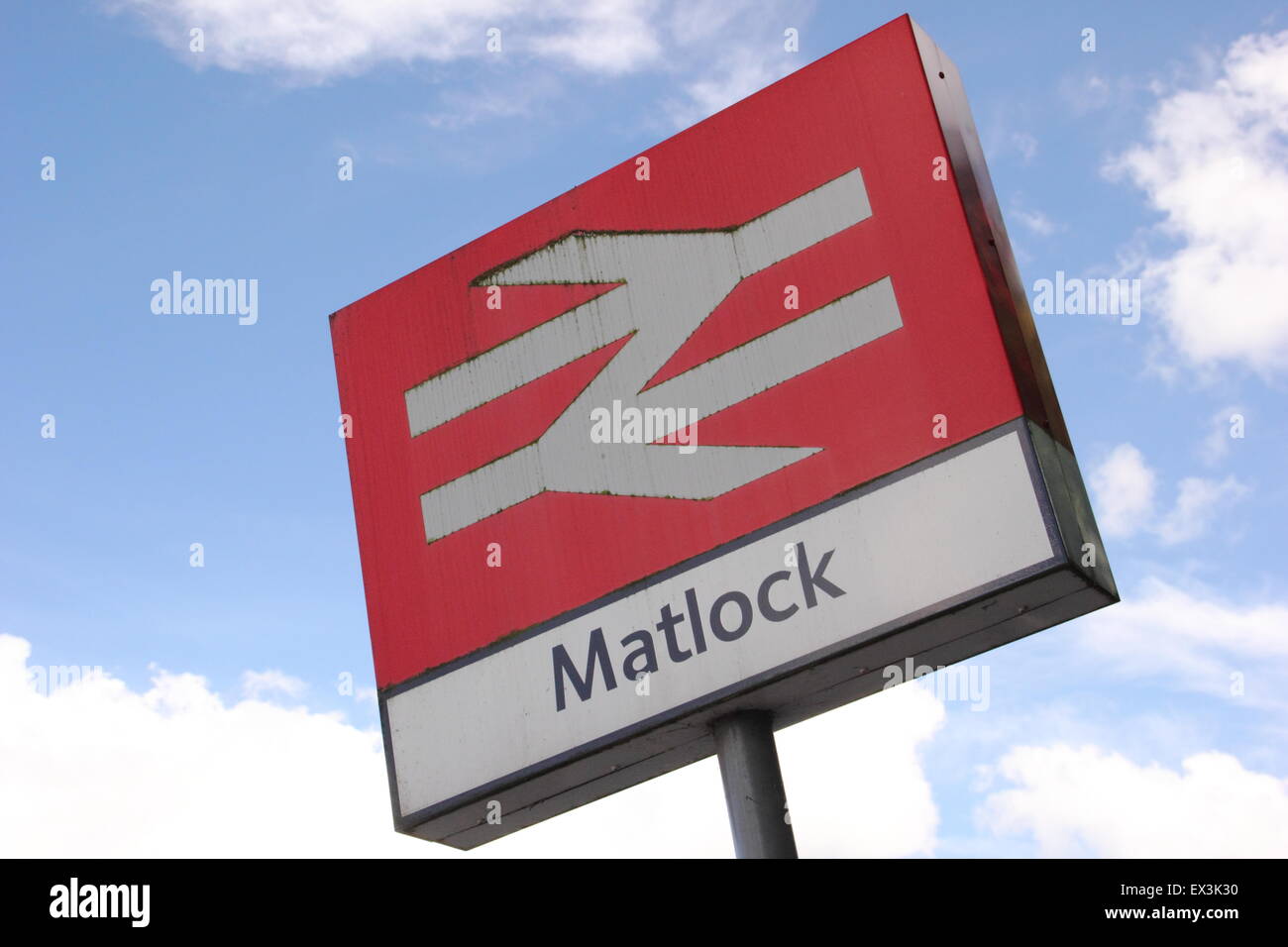 La gare de Matlock la signalisation, Matlock, Derbyshire Dales, England UK Banque D'Images