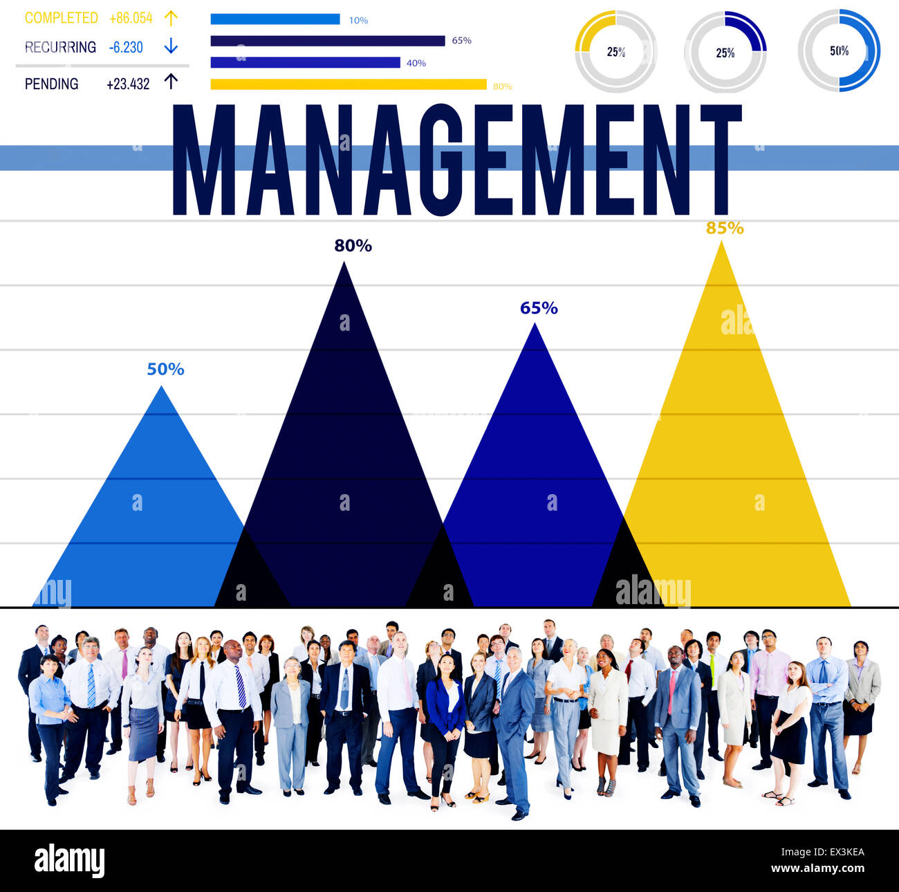 La gestion de l'organisation de gestion Manager Concept Banque D'Images