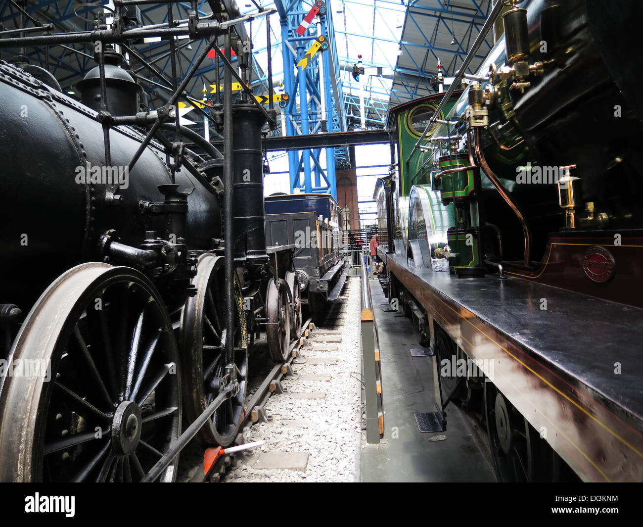 Trains au National Railway Museum, York, Royaume-Uni Banque D'Images