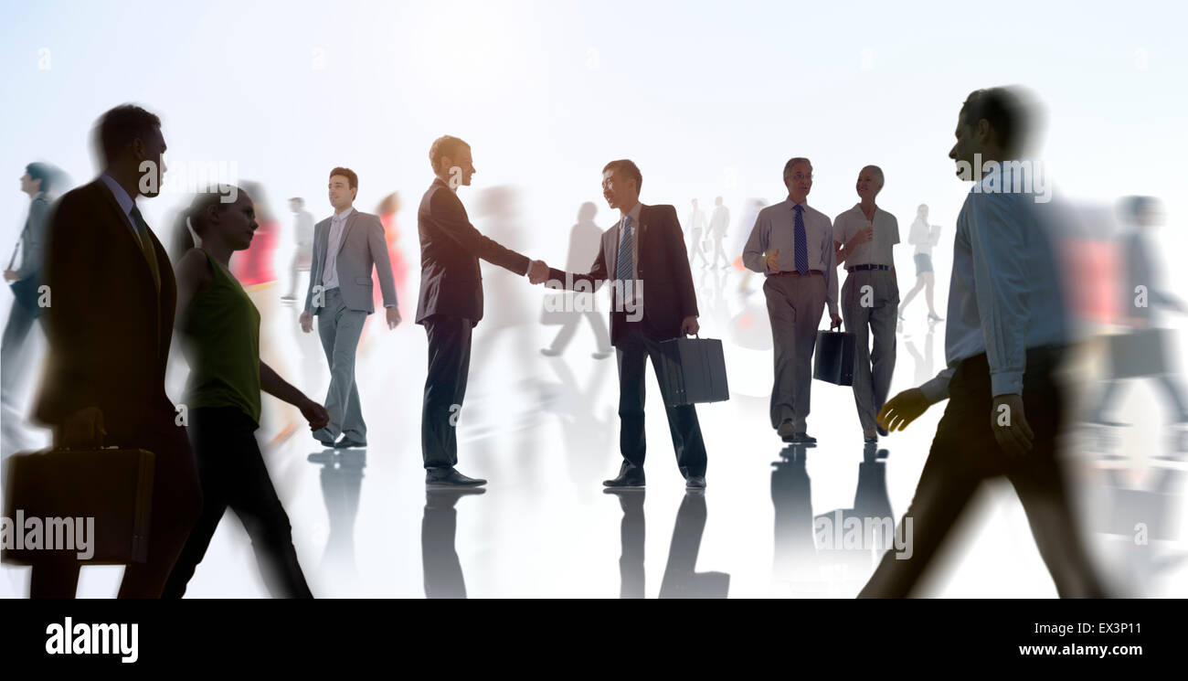 Entente portent Poignée White Collar Worker Concept Banque D'Images