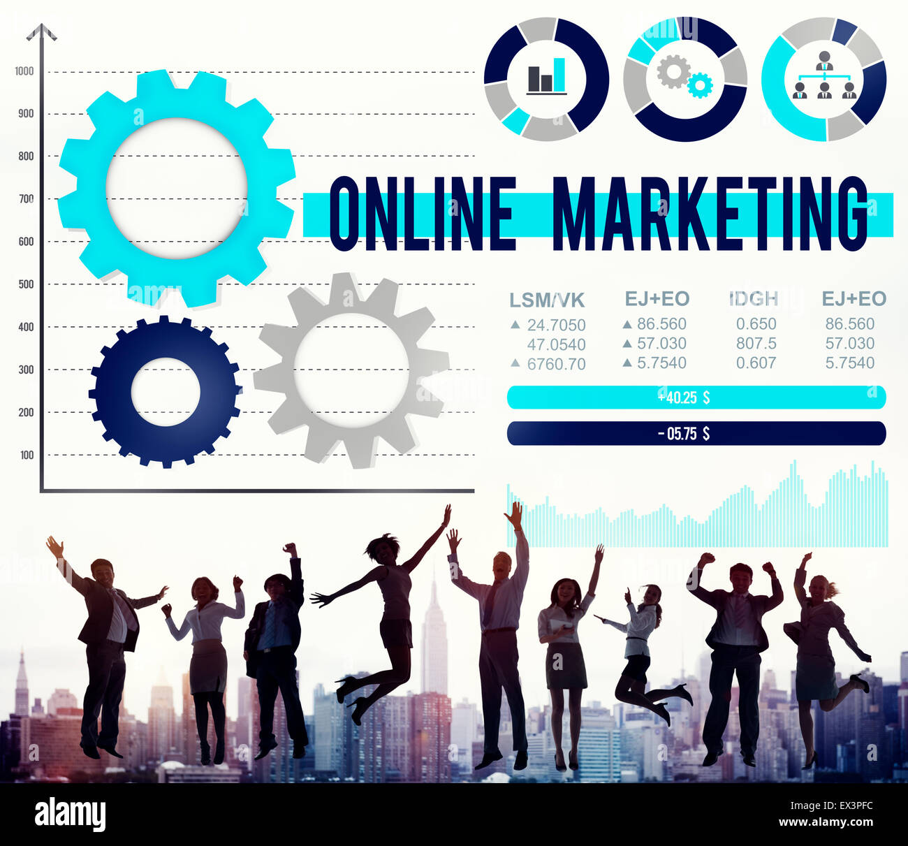 Marketing en ligne Publicité de marque commerciale Concept Banque D'Images