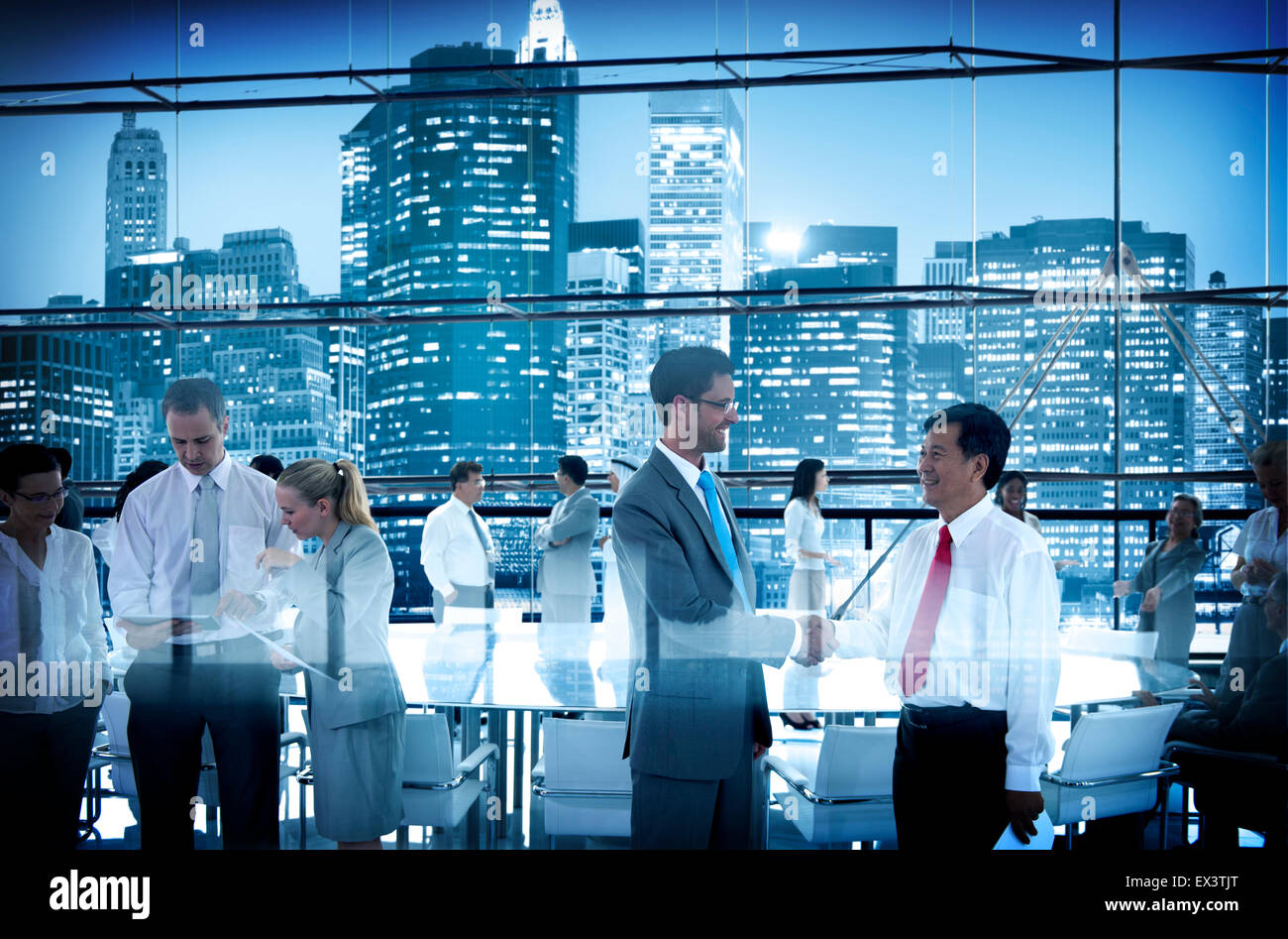 Les gens d'affaires Réunion à la salle de conférence Conversation Concept de travail Banque D'Images