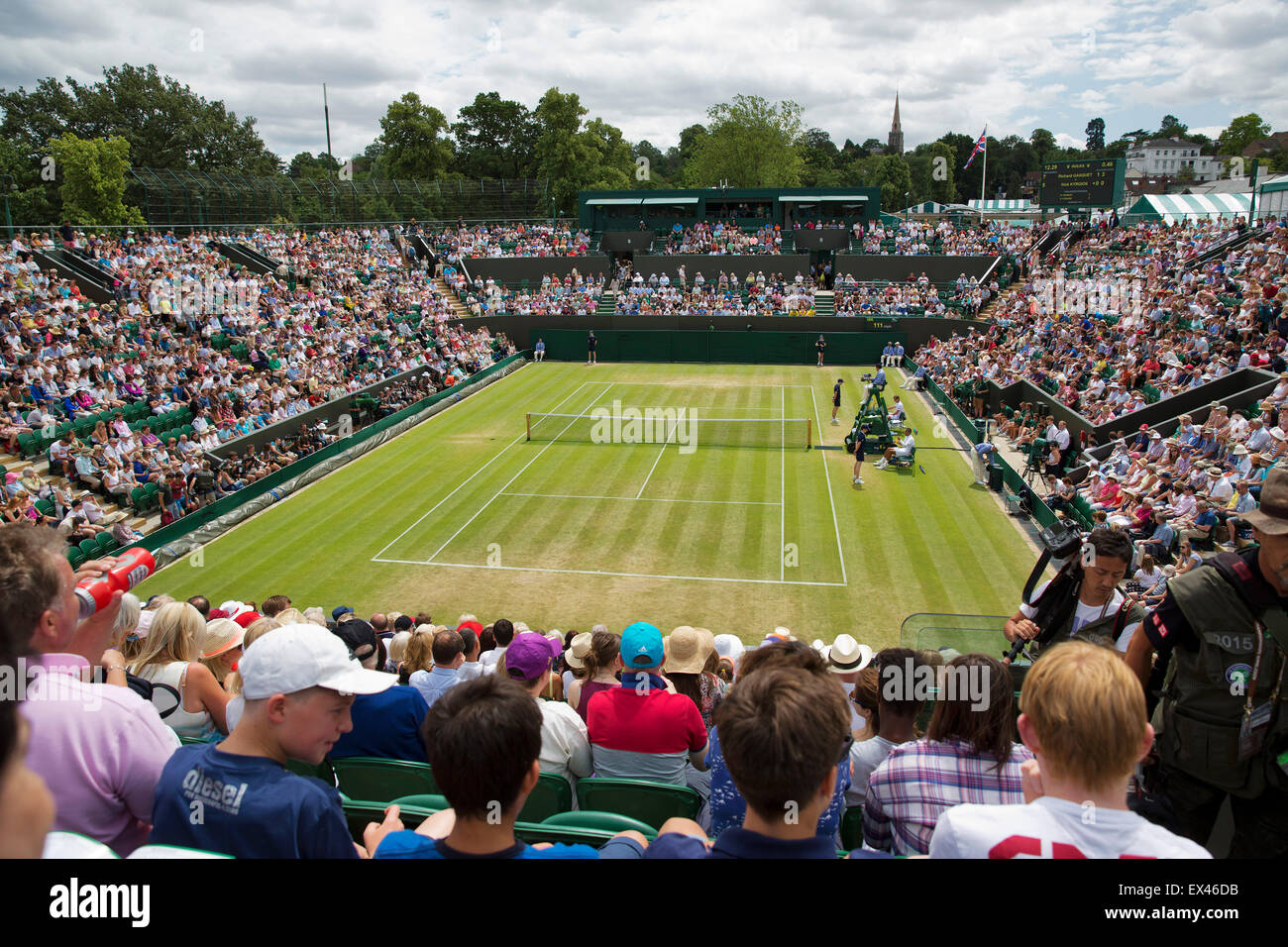 Wimbledon, Londres, Royaume-Uni. 6 juillet, 2015. Tennis, Wimbledon, vue globale de la nr. 2 Cour. Credit : Henk Koster/Alamy Live News Banque D'Images