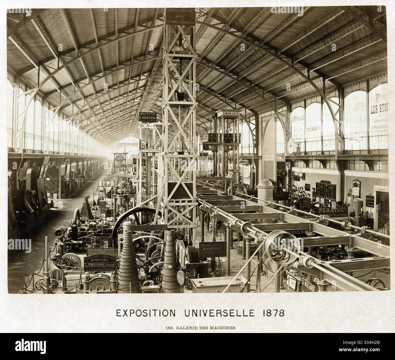 Galerie des machines, Exposition Universelle, Paris, 1878 Banque D'Images