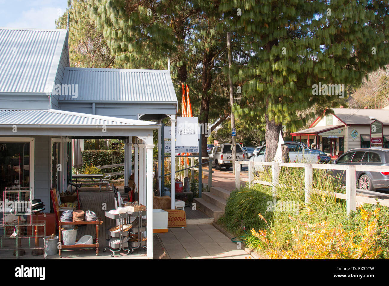 Kangaroo Valley centre village dans les hautes terres du sud de la Nouvelle Galles du Sud, Australie Banque D'Images