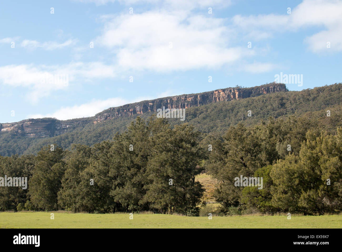 Vue sur la vallée de kangourou dans les hautes terres du sud de la Nouvelle Galles du Sud, Australie Banque D'Images