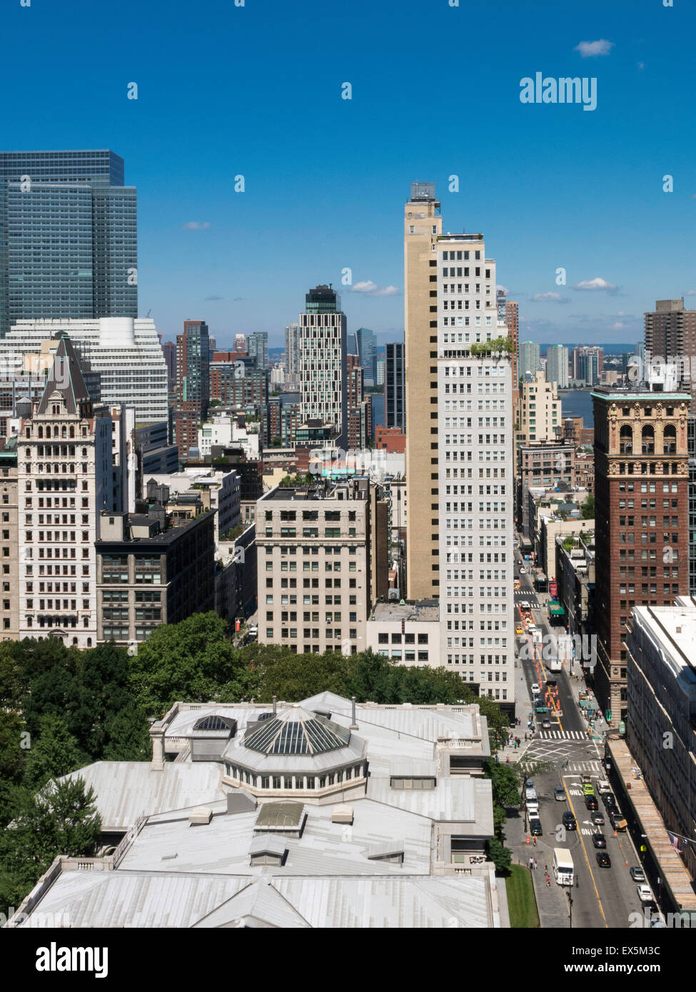 Dans Lower Manhattan Skyline, NEW YORK, USA Banque D'Images