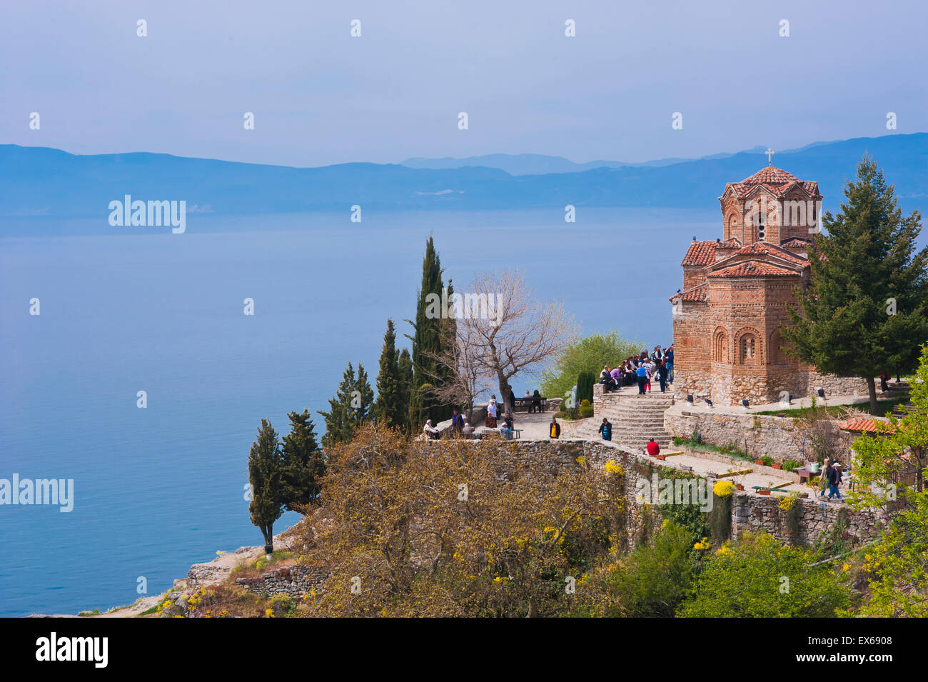Église de Saint-Jean à Kaneo, UNESCO World Heritage Site, au bord du lac Ohrid, Ohrid, Macédoine Banque D'Images
