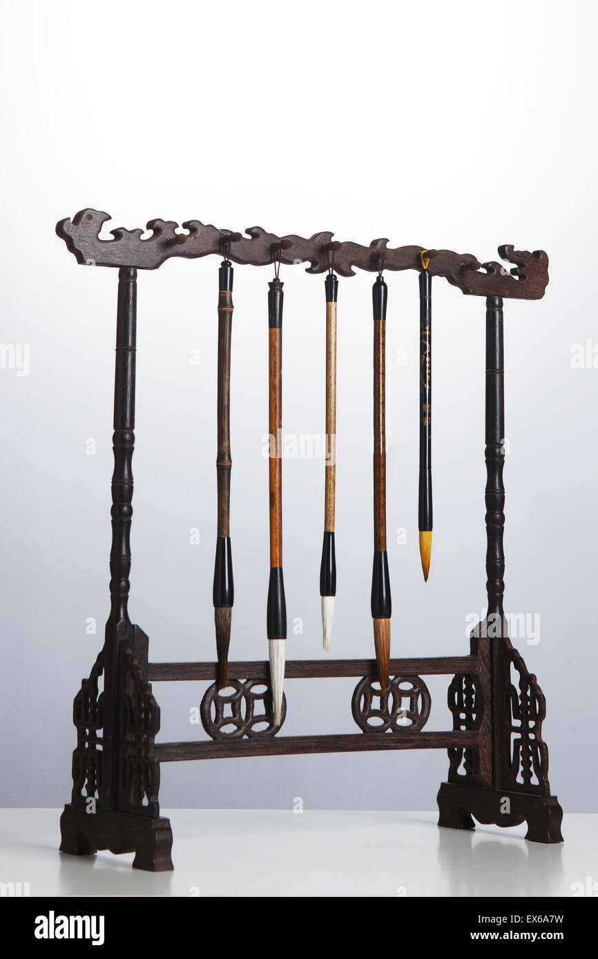 La vie encore pinceau calligraphie Banque D'Images