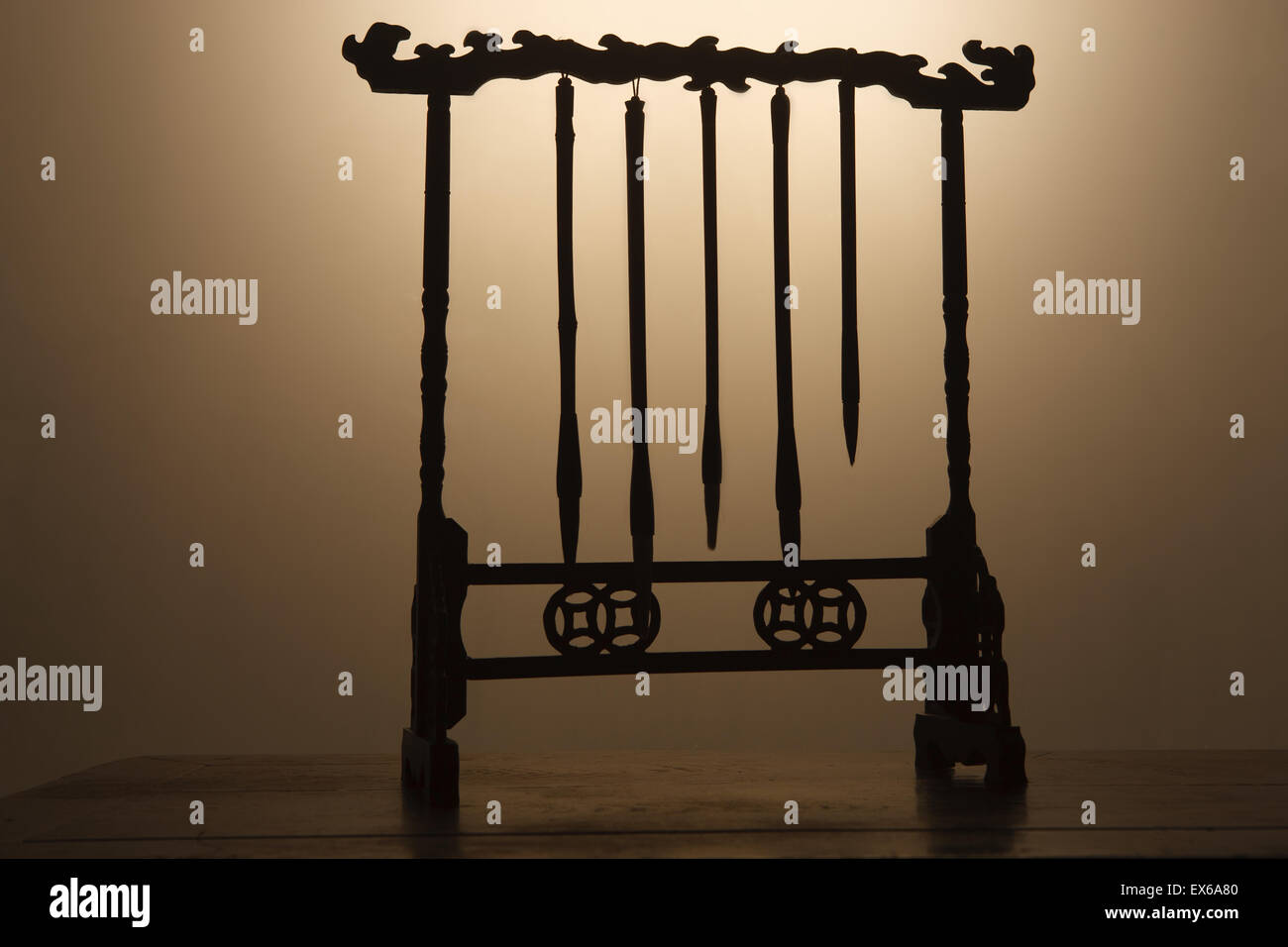 La vie encore pinceau calligraphie Banque D'Images