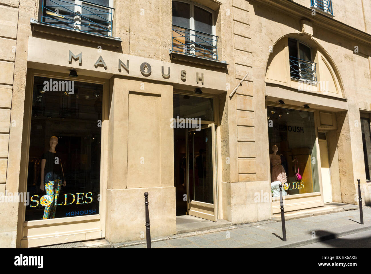 Paris, France, boutiques dans le Marais. MANOUSH Fashion Brands, magasin de vêtements, Front, paris bâtiments Banque D'Images