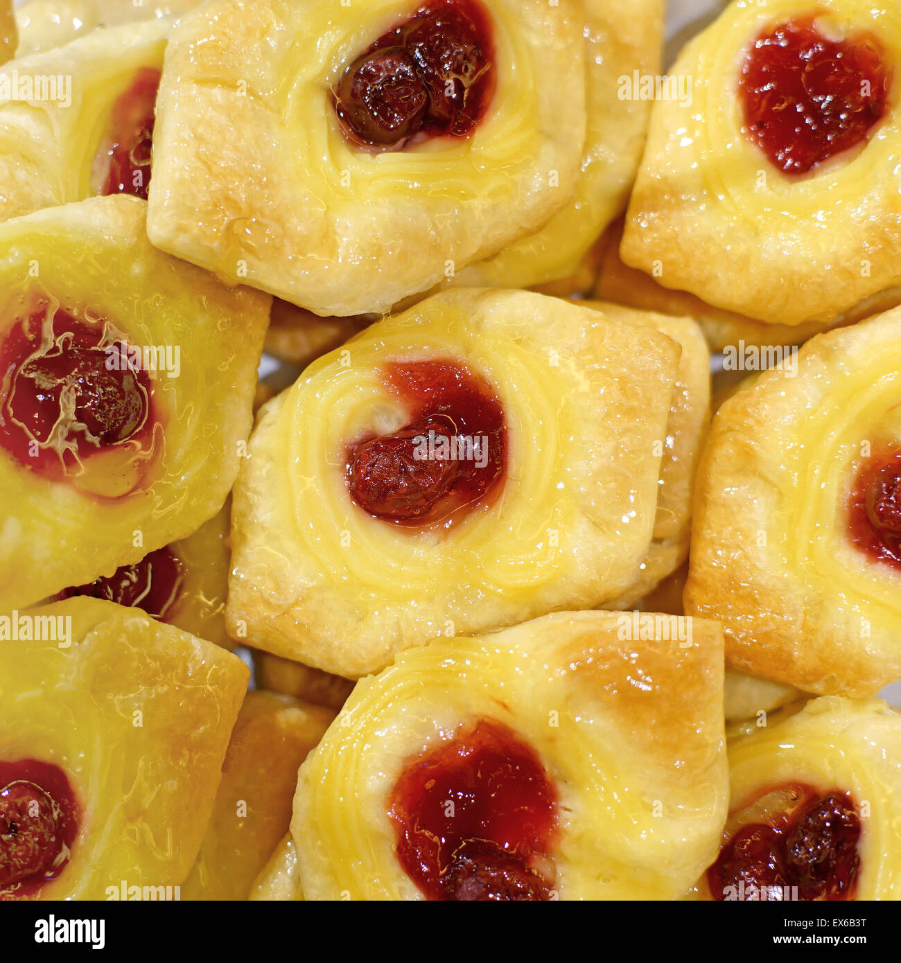 Fruits fraise desserts buffet danois sur la ligne Banque D'Images