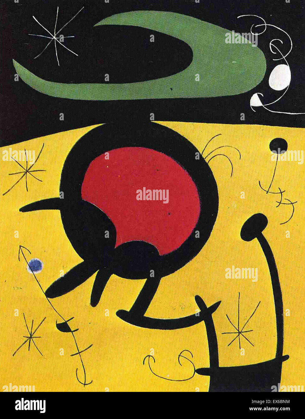 Joan Miro Vol d'oiseaux Banque D'Images