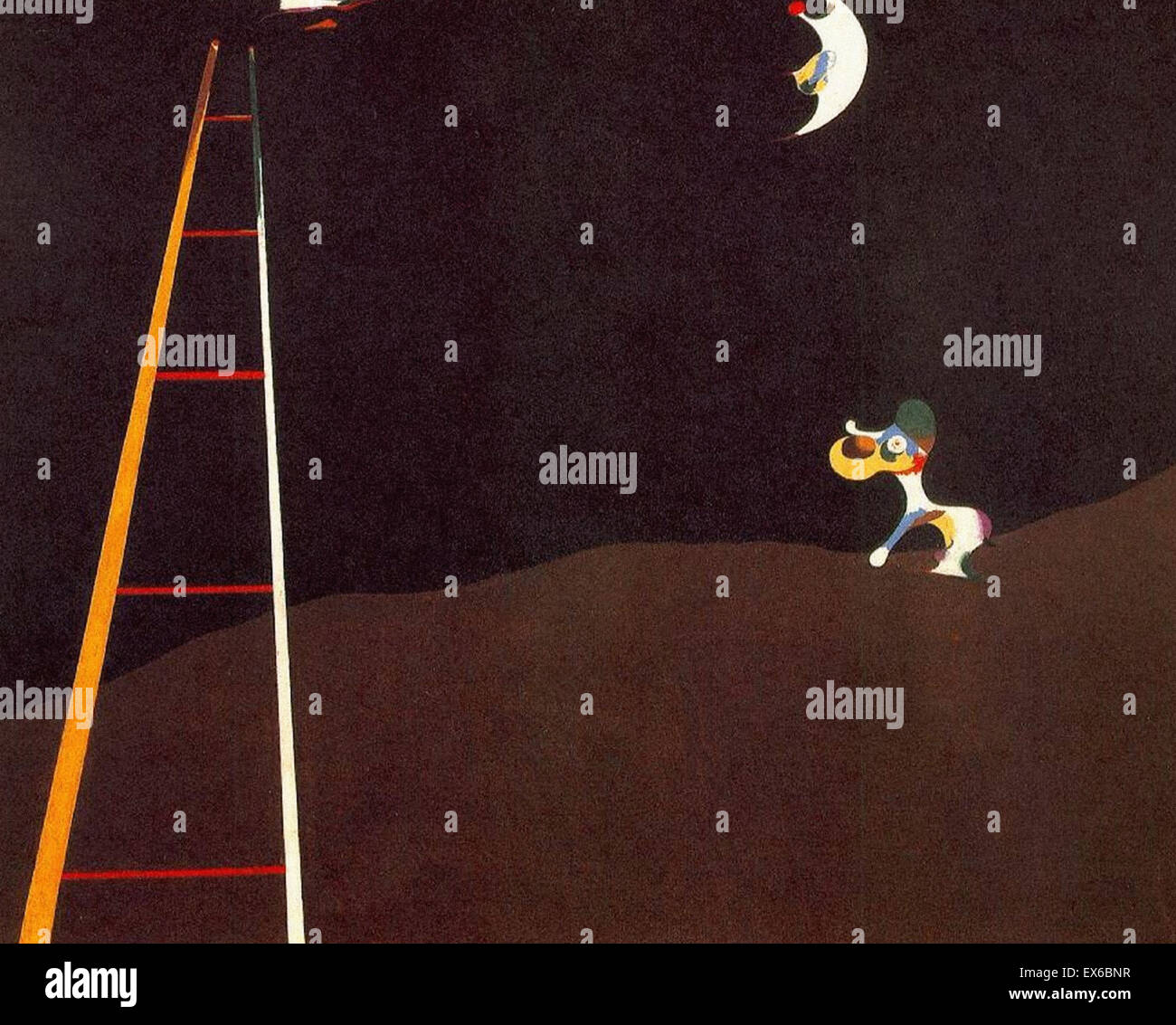 Joan Miro Chien qui aboie à la Lune Banque D'Images