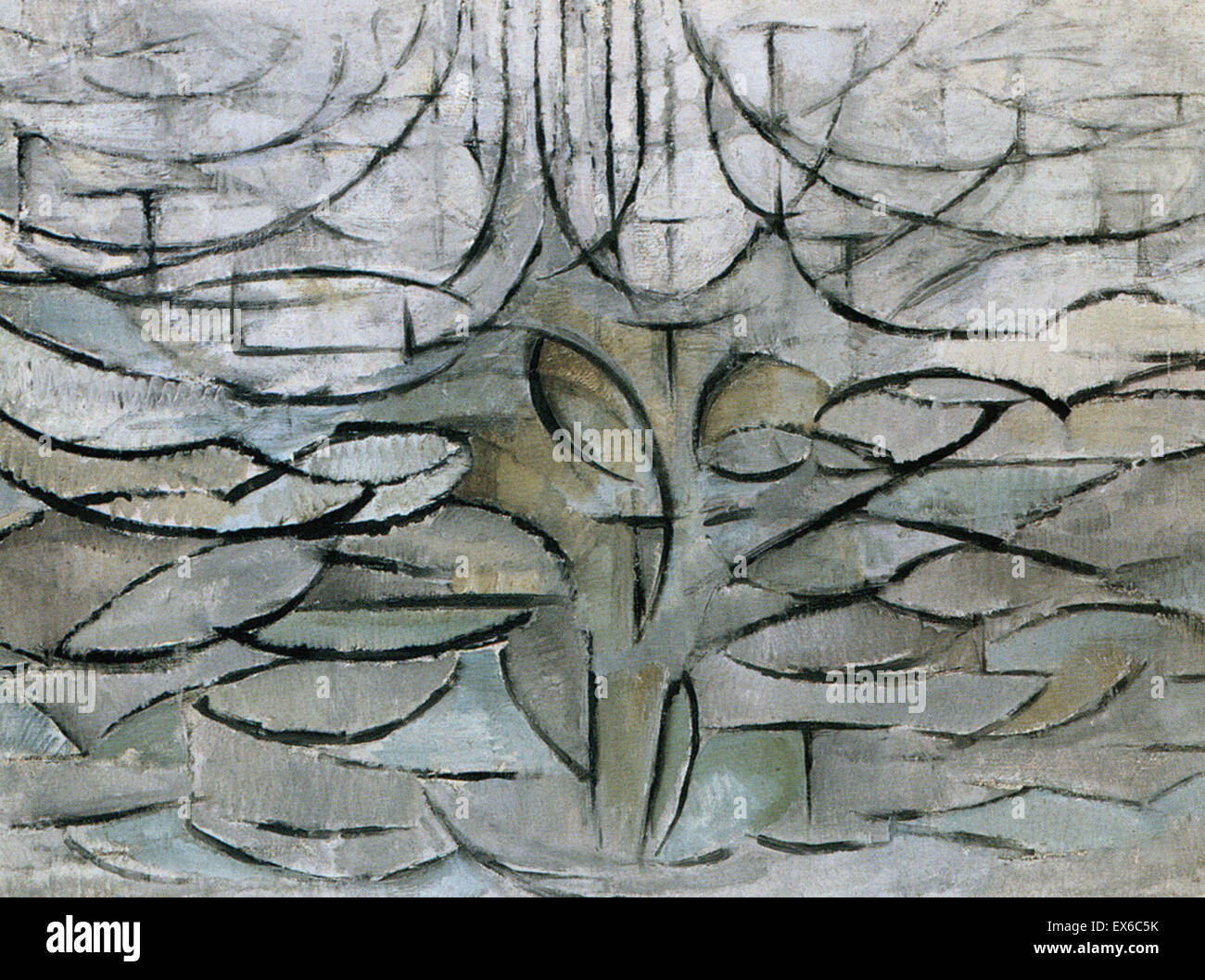 Piet Mondrian pommier en fleurs Banque D'Images