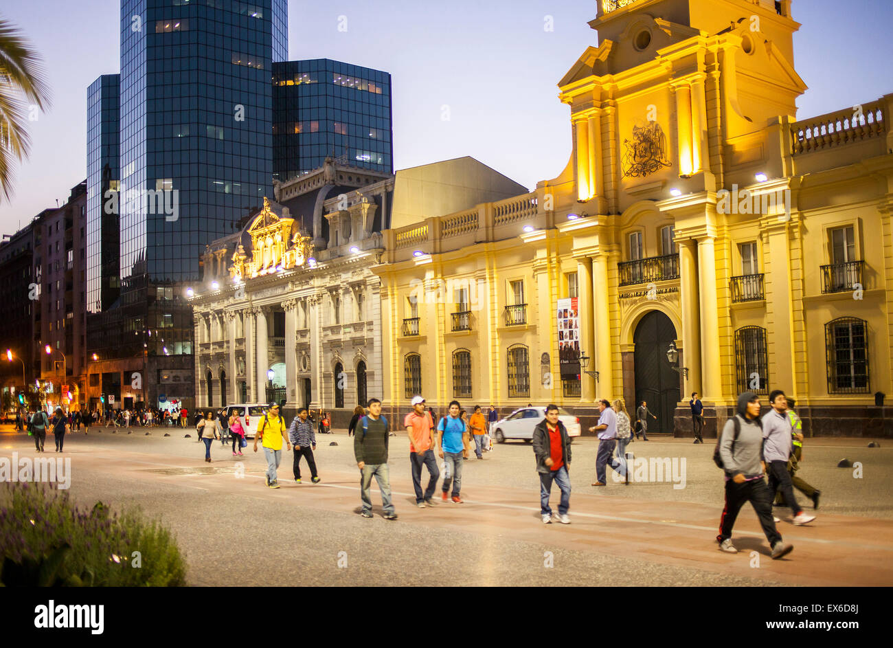 Plaza de Armas. Santiago. Le Chili. Banque D'Images