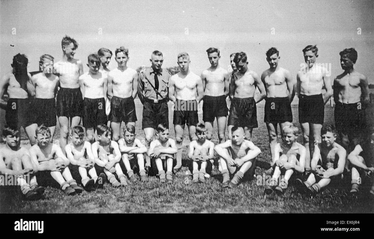 Camp d'été pour les jeunes du parti Nazi Hitler 1937 Banque D'Images