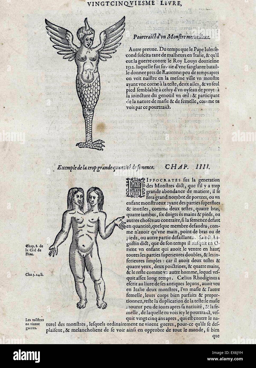 Illustration de 'Les oeuures d'Ambroise Pare ?' 1585 par Ambroise Pare ?, chirurgien et anatomiste français 1510-1590 Banque D'Images