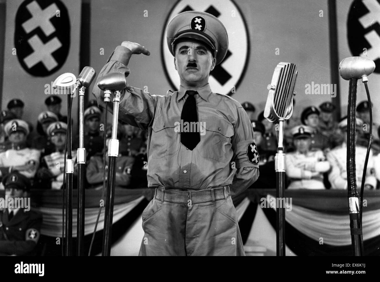 Le dictateur est un politique satirique américain 1940 comédie dramatique, film américain écrit, produit, marque, et réalisé par Charlie Chaplin, Banque D'Images