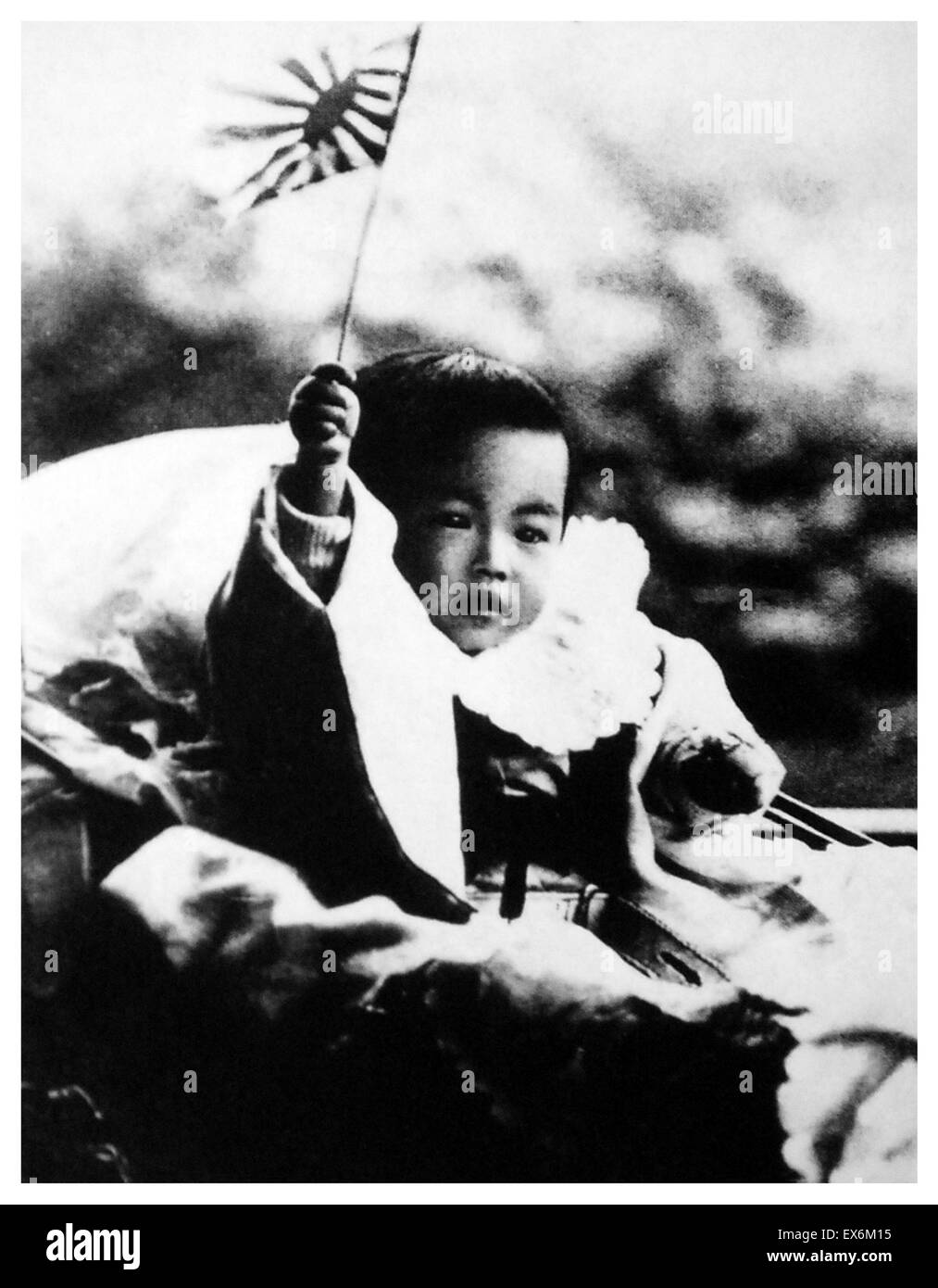 Prince (plus tard l'empereur du Japon Hirohito), à l'âge de l'un en 1902 Banque D'Images