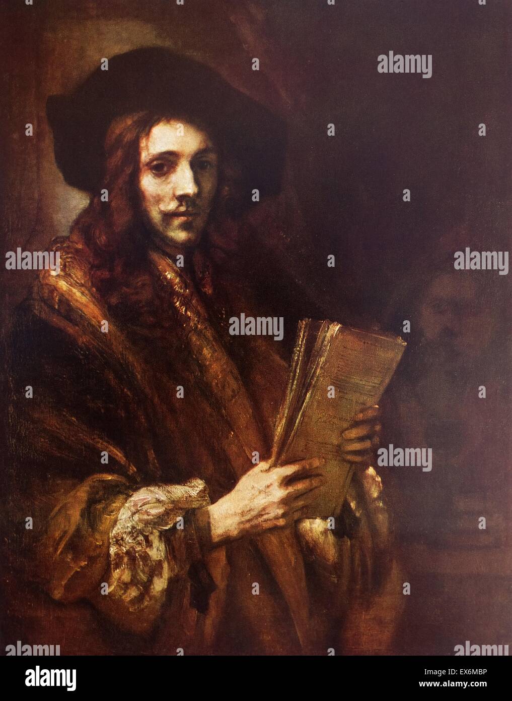 Rembrandt Harmenszoon van Rijn's painting intitulé 'Portrait d'un homme'. Rembrandt (1606-1669) peintre et graveur néerlandais de l'âge d'or hollandais et baroque. En date du 17e siècle Banque D'Images