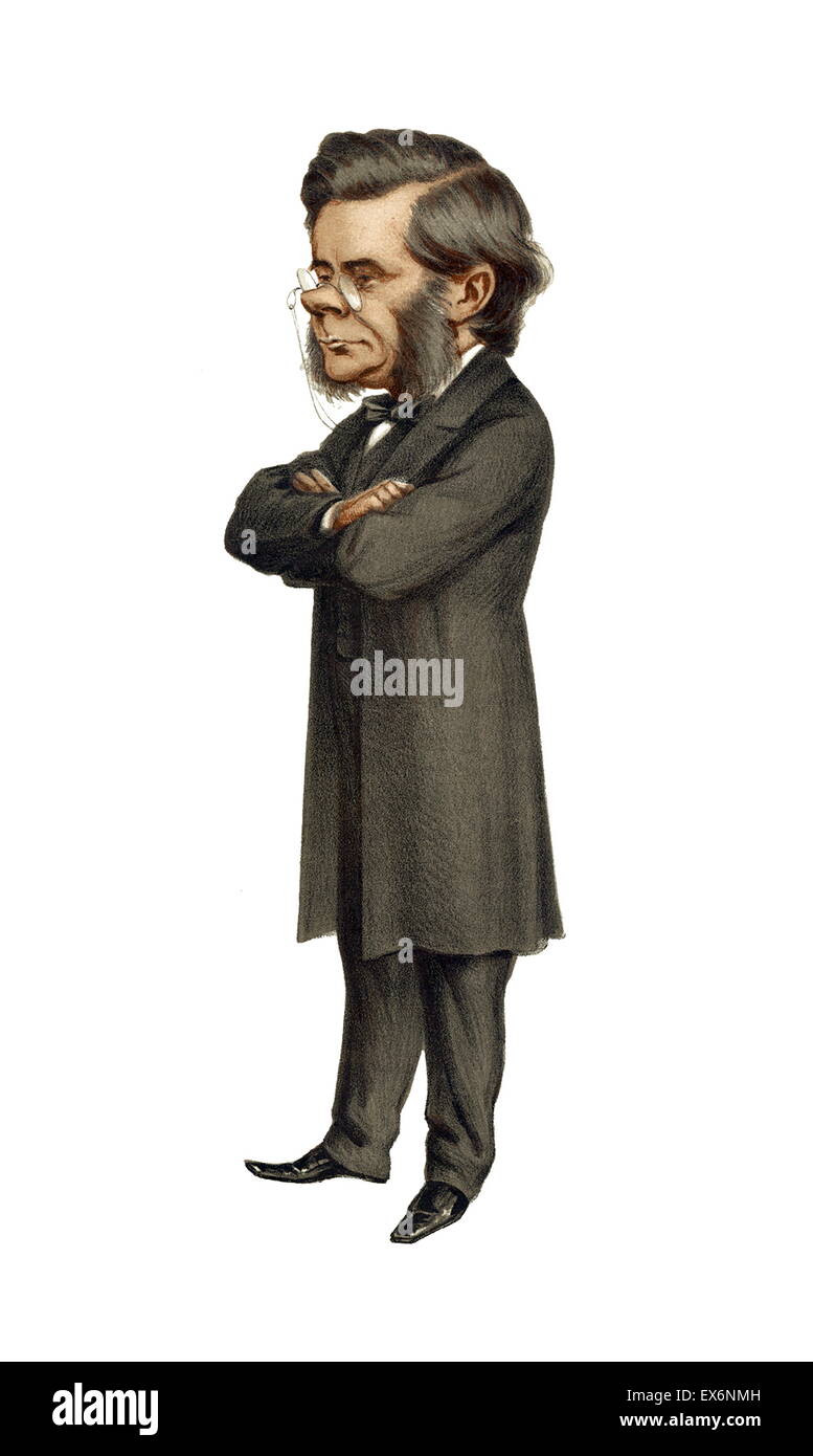 Thomas Henry Huxley 1825 - 29 juin 1895. Biologiste français, connu sous le nom de 'Darwin's' pour sa défense de Charles la théorie de l'évolution de Darwin Banque D'Images