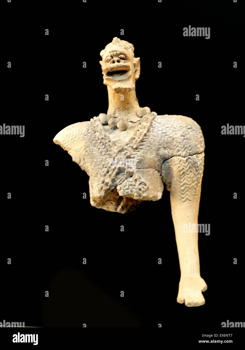 Figurine anthropomorphe du Tchad, Afrique centrale. En date du 9e siècle avant J.-C. Banque D'Images