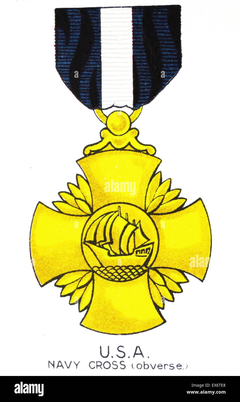 USA Navy Cross (avers) Guerre mondiale 1. Banque D'Images