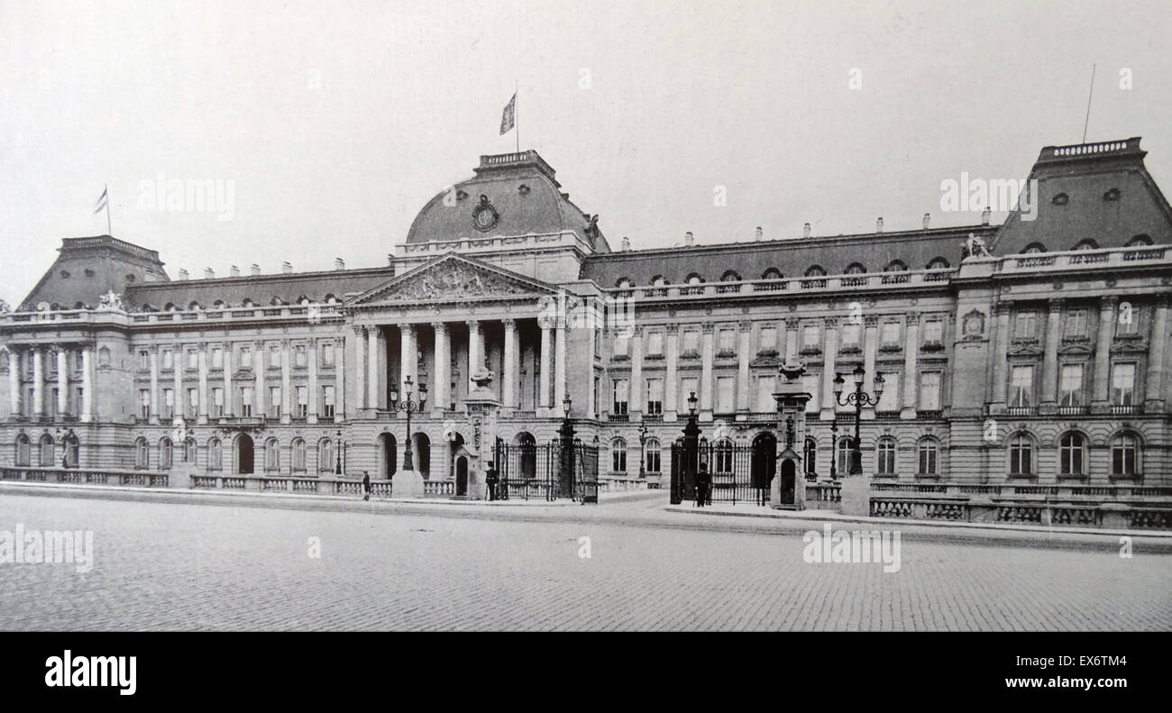 Le Palais Royal de Bruxelles Belgique 1914 Banque D'Images
