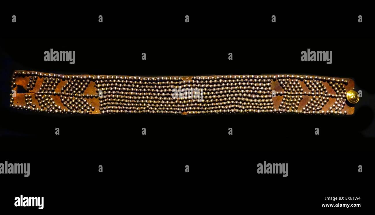 Collier. Article décoratif de bijoux, probablement du Mexique et portés dans des cérémonies et événements importants. Banque D'Images