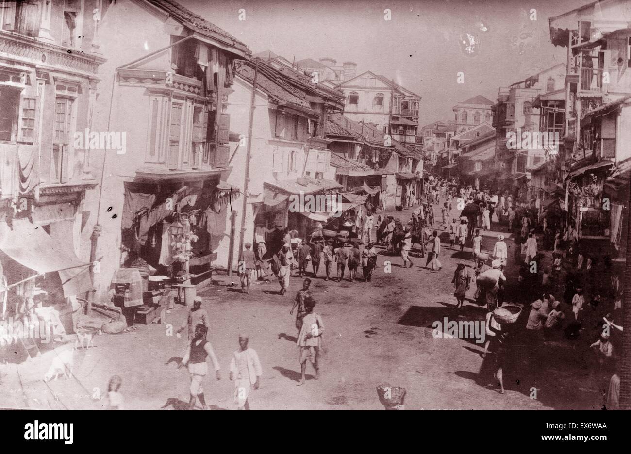 Scène de rue, Bombay, Inde. 1922. . Banque D'Images