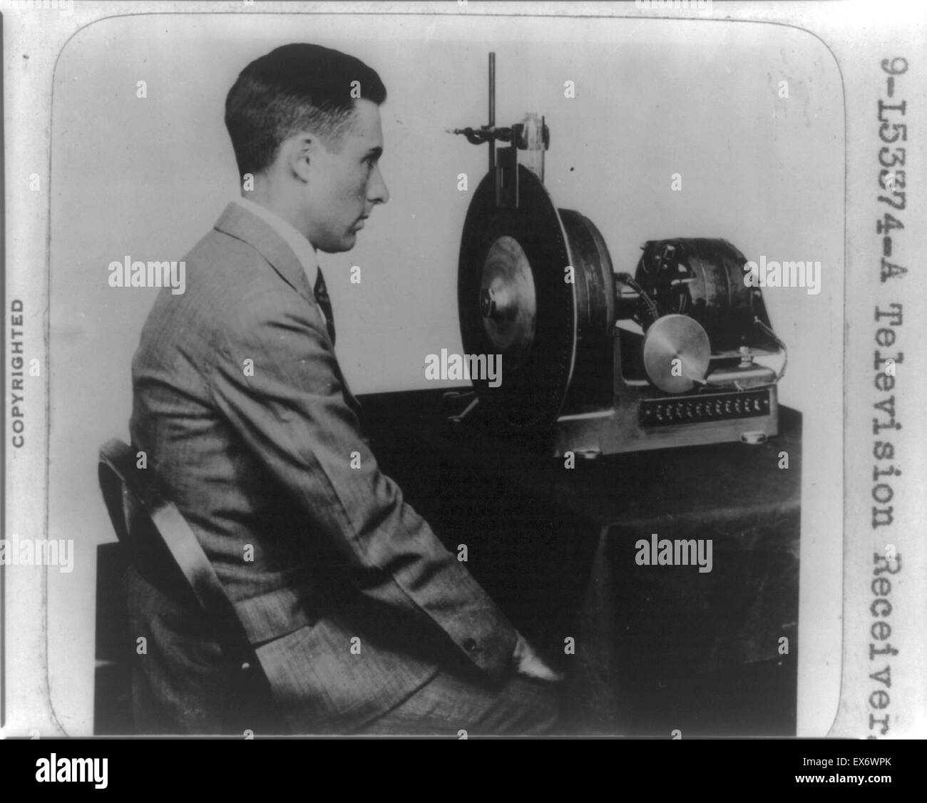 À partir de la réception de la télévision USA 1930 Banque D'Images