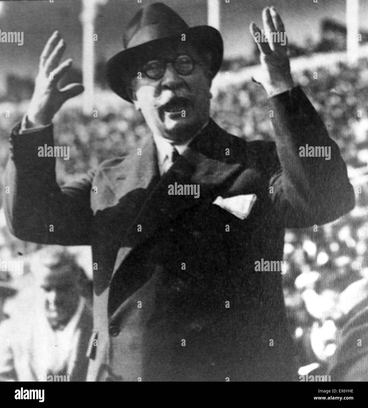 Alejandro Lerroux y García (1864 - 1949) homme politique espagnol qui était le chef de la partie républicaine radicale au cours de la Seconde République Espagnole. Il a été Premier Ministre de l'Espagne à trois reprises de 1933 à 1935 et a occupé plusieurs postes ministériels. Banque D'Images