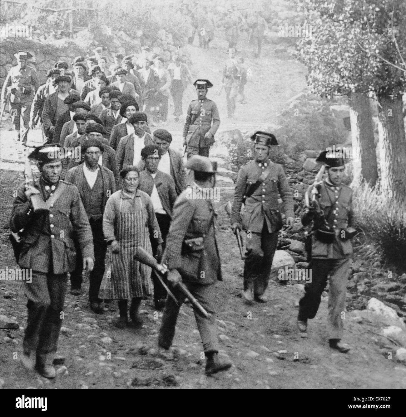 L'Espagnol mineurs arrêtés pour trouver dans la région des Asturies au cours de 1936 Banque D'Images