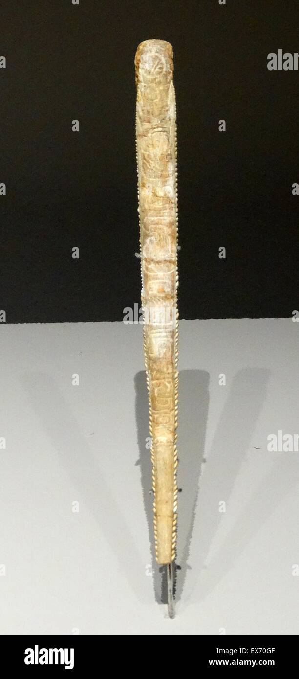 D'un stylet ou d'un poinçon utilisé par les Mayas pour créer des glyphes. Le Mexique annonce 900 Banque D'Images