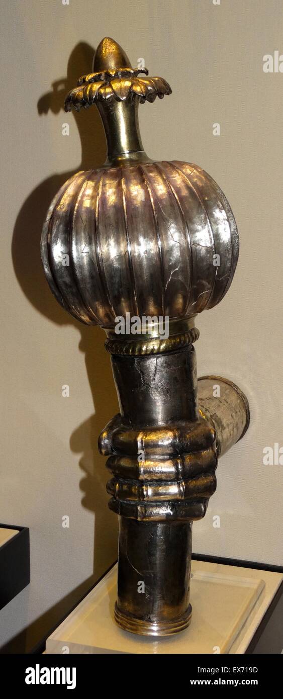 Bras d'argent reste l'appui d'un 4ième siècle romain Président Banque D'Images