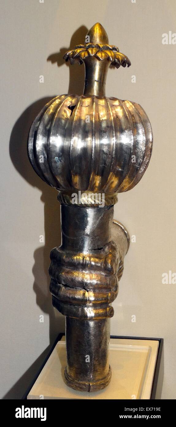 Bras d'argent reste l'appui d'un 4ième siècle romain Président Banque D'Images