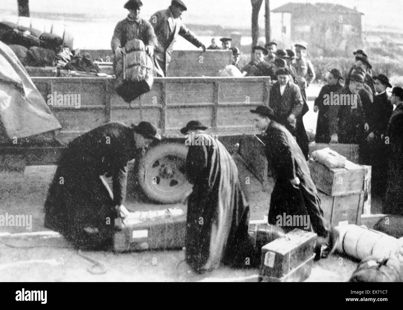 Guerre civile espagnole, les membres de la brigade internationale Banque D'Images