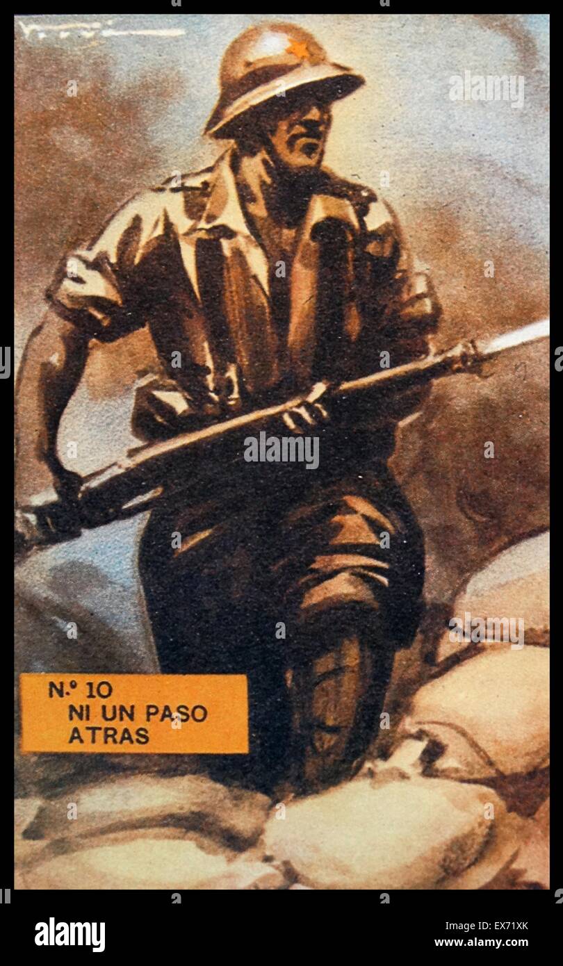 Soldat républicain pendant la guerre civile espagnole Banque D'Images