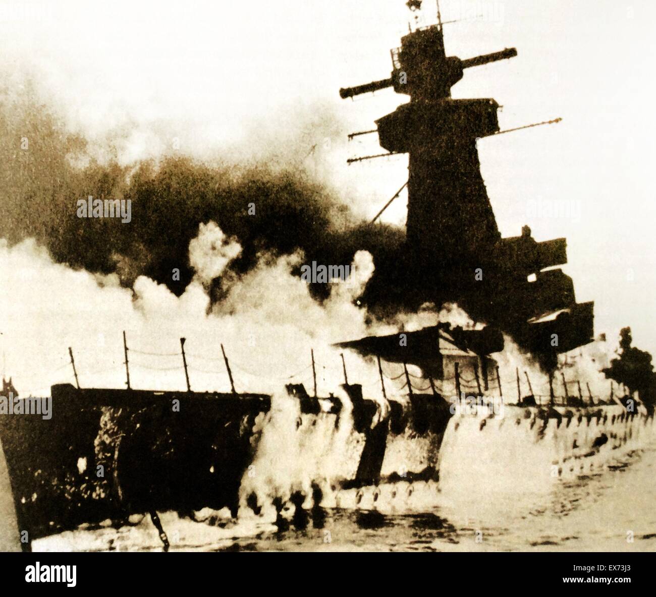 La marine allemande, l'Admiral Graf Spee, cruiser sabordé en 1939 pendant la Seconde Guerre mondiale. Banque D'Images