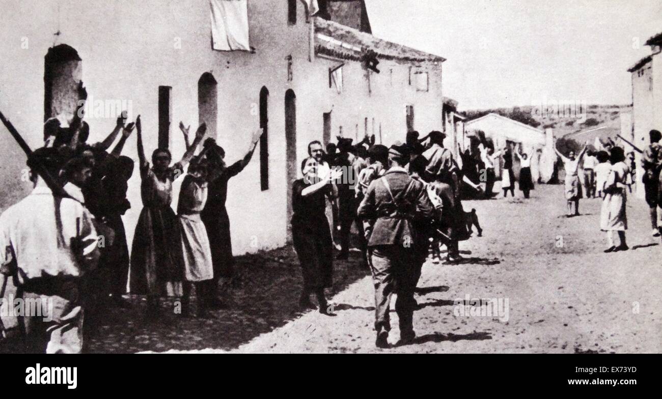 Le soulèvement militaire de juillet 1936 à Séville a été un soulèvement militaire à Séville, Espagne, le 18 juillet 1936, qui a contribué à le début de la guerre civile espagnole. Banque D'Images