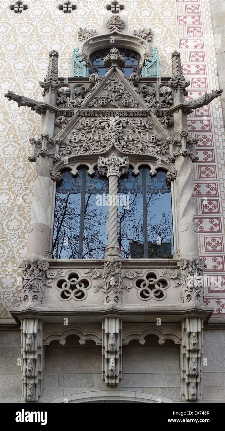 Casa Amatller (achevé en 1900) est un bâtiment dans le style Modernisme à Barcelone, Espagne, conçu par Josep Puig i Cadafalch. Avec la Casa Batlló et La Casa Lleó-Morera Banque D'Images