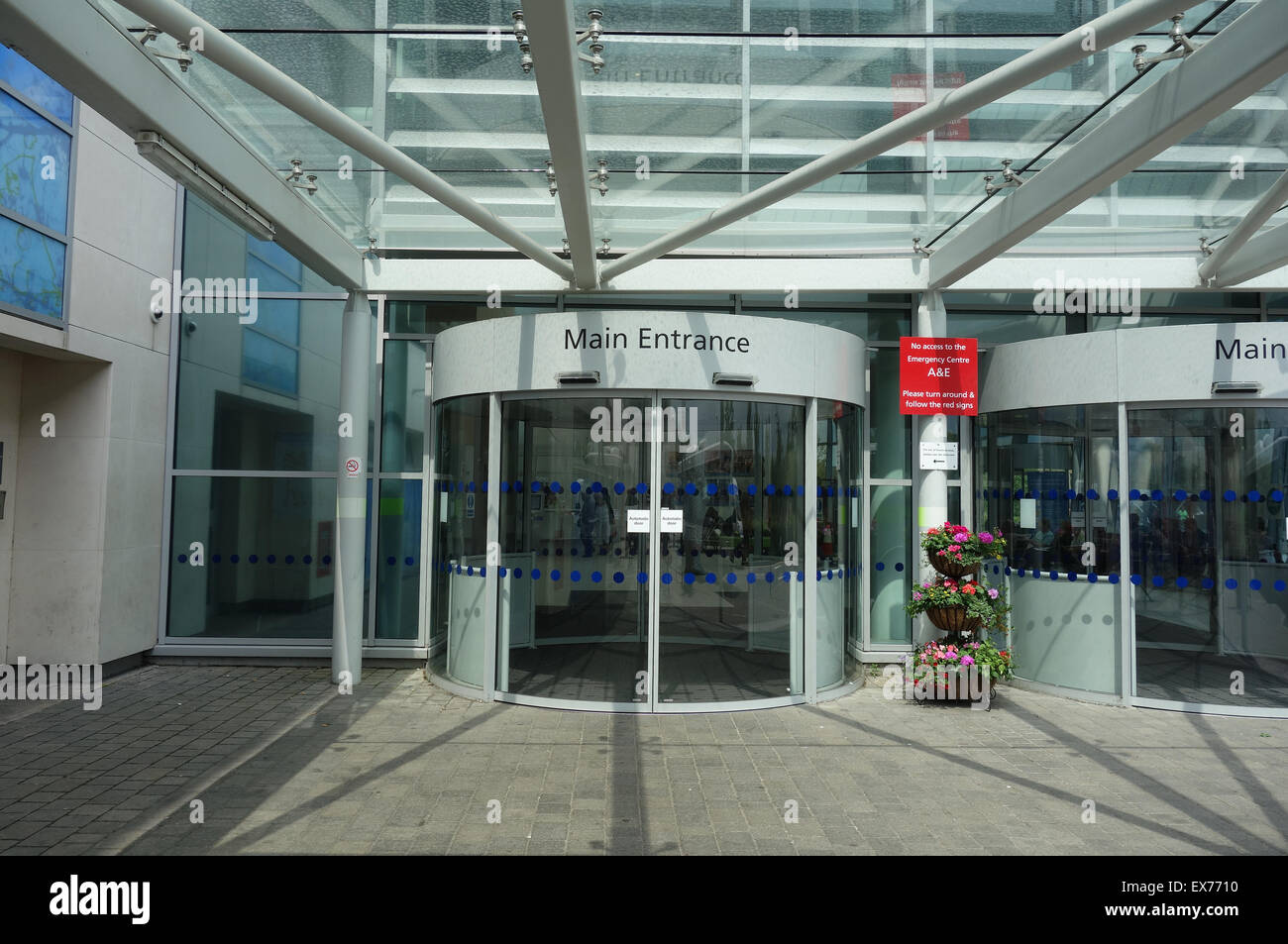 Entrée de l'hôpital Broomfield, Chelmsford, Essex Banque D'Images