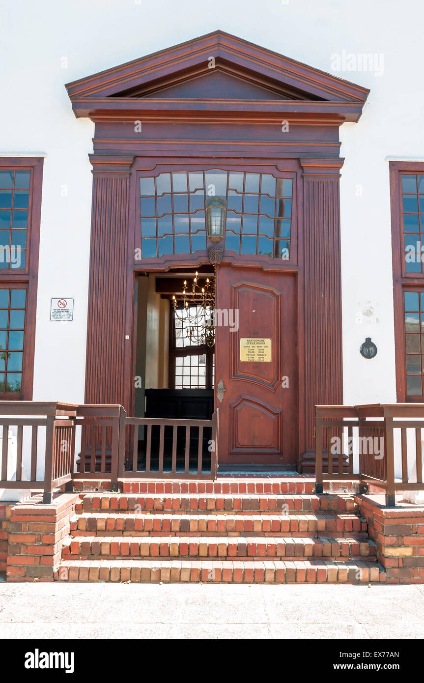 Quartier historique de vignobles du cap à Stellenbosch bureaux municipaux dans la province du Cap-Occidental en Afrique du Sud Banque D'Images